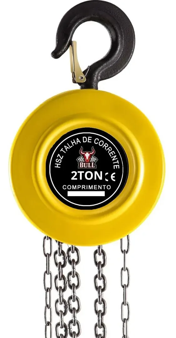 Talha Manual De 2 Tonelada Corrente Dupla 3 Metros Cargas