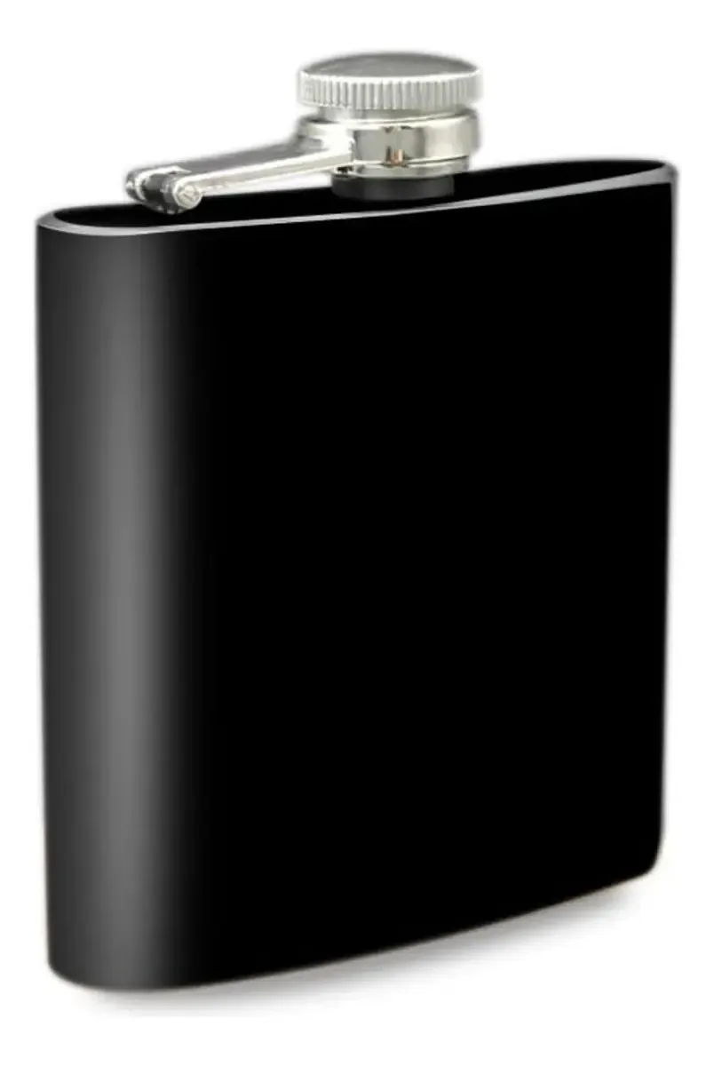 Garrafa de bebida de uísque de lembrança de aço inoxidável Black Box