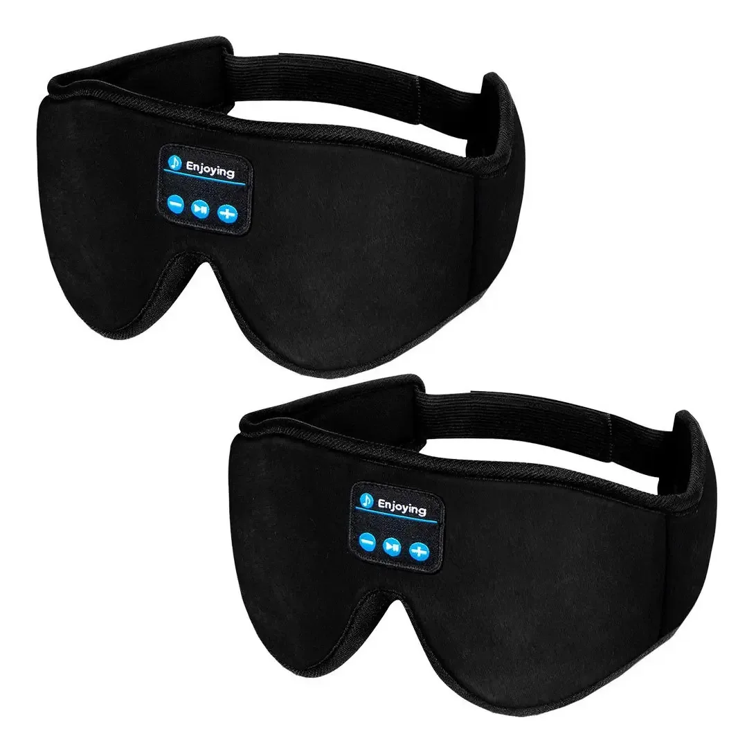 2x Máscaras de dormir Gadnic com BT Sound Cooling Black Color