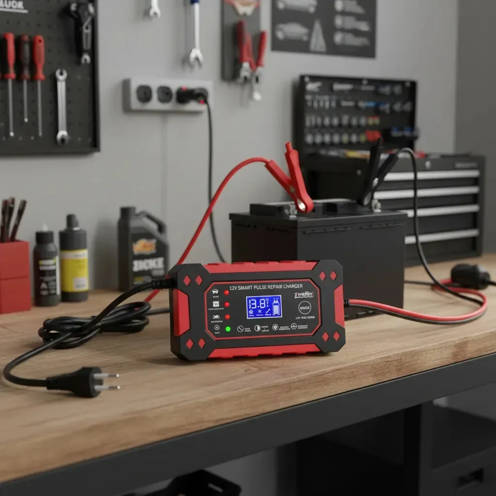 Carregador Portátil Bateria Automotiva Digital 12v Bivolt
