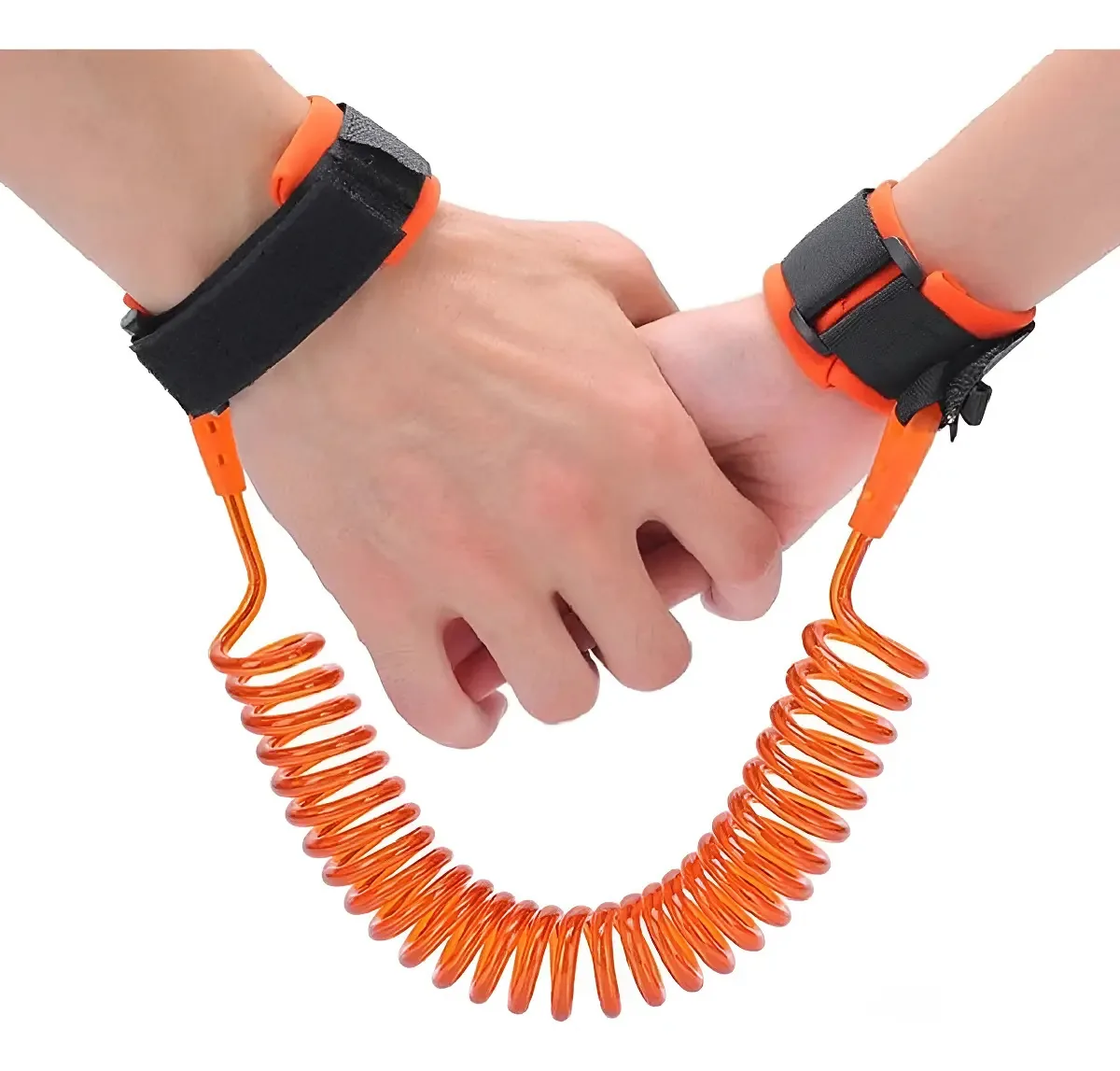Pulseira Infantil Guia De Pulso Seguranca Com Trava Laranja