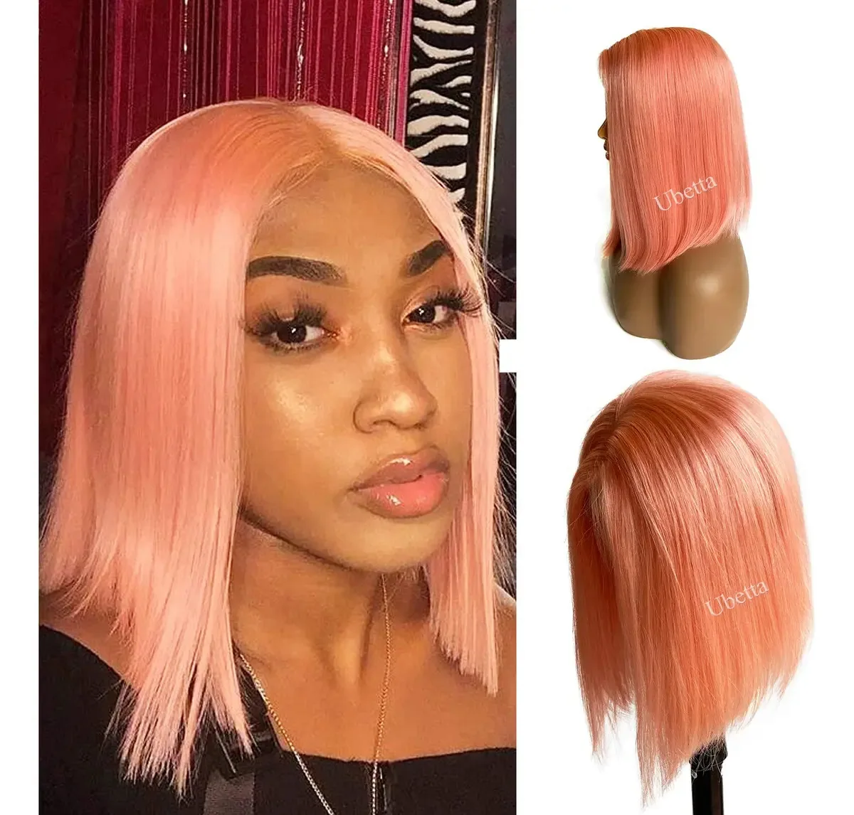 Perucas de cabelo humano com renda frontal