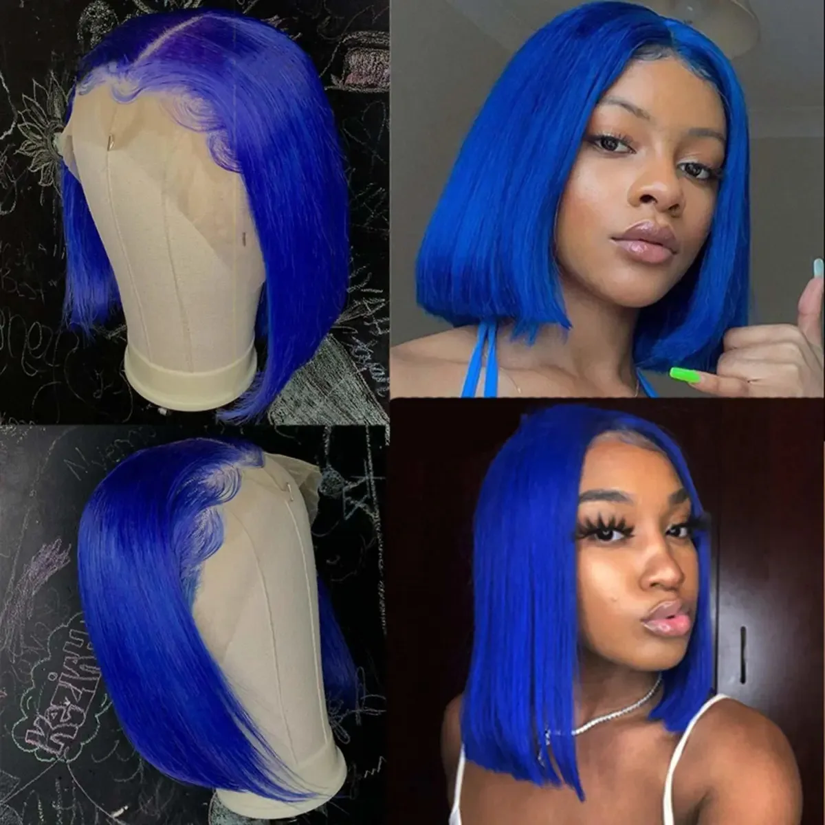 Perucas de cabelo humano, virgem e brasileiro de densidade 150