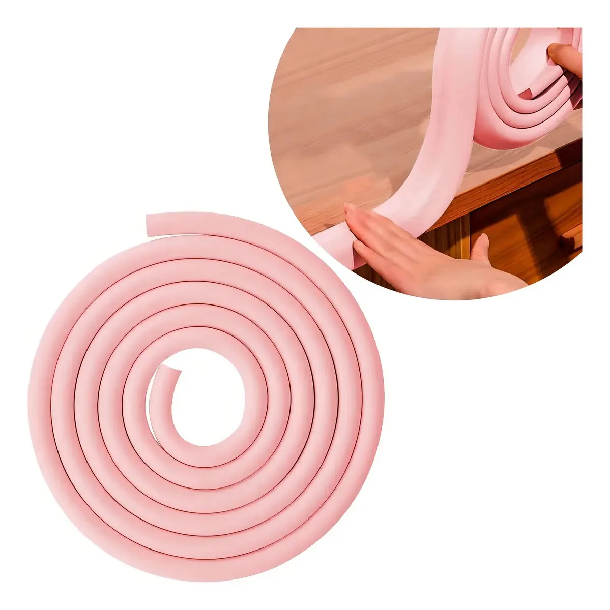 Rolo protetor de canto de bebê rosa Ming JJYP433