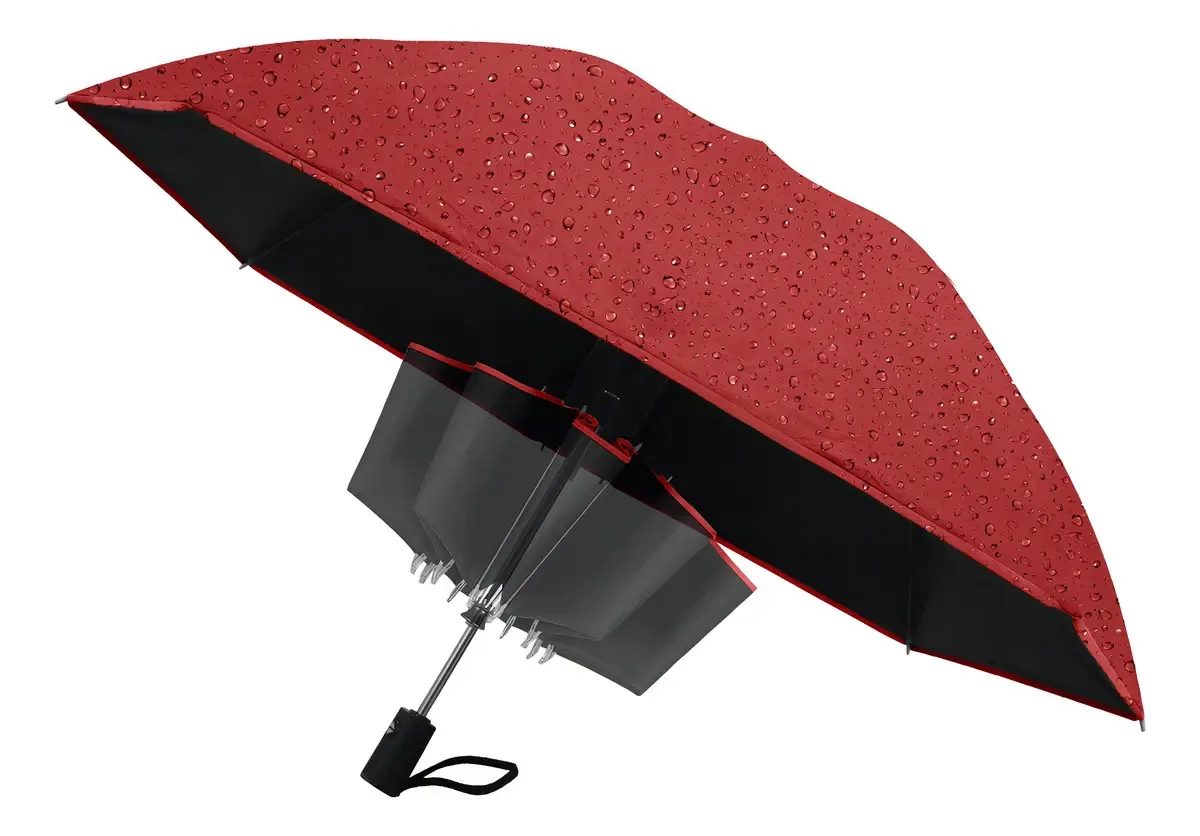 Guarda-chuva de bolso Slim Co Guarda-chuva vermelho reversível