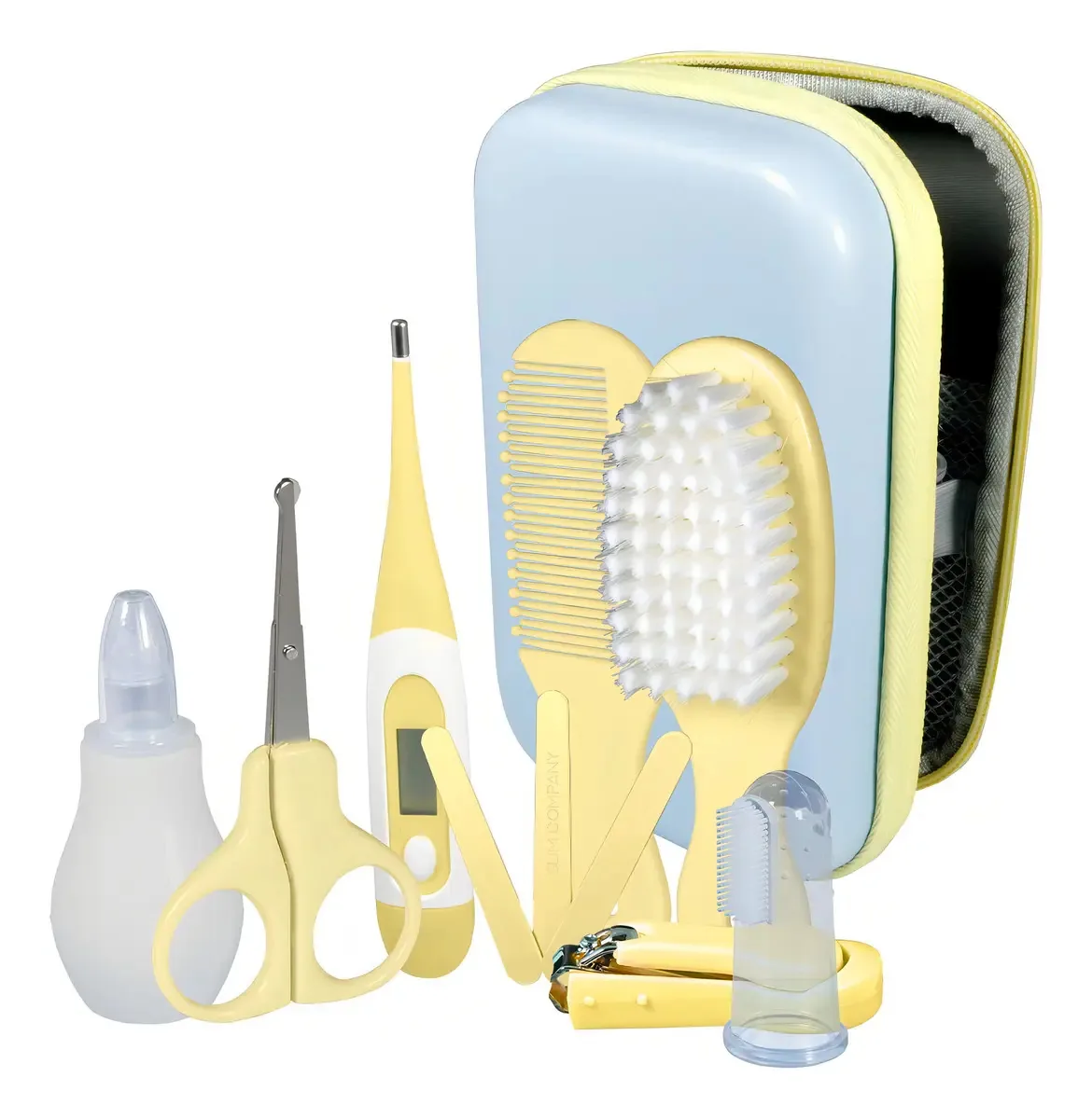Kit Higiene Bebê Recém-Nascido Conjunto Cuidados de Saúde 10 Peças Cor Amarelo