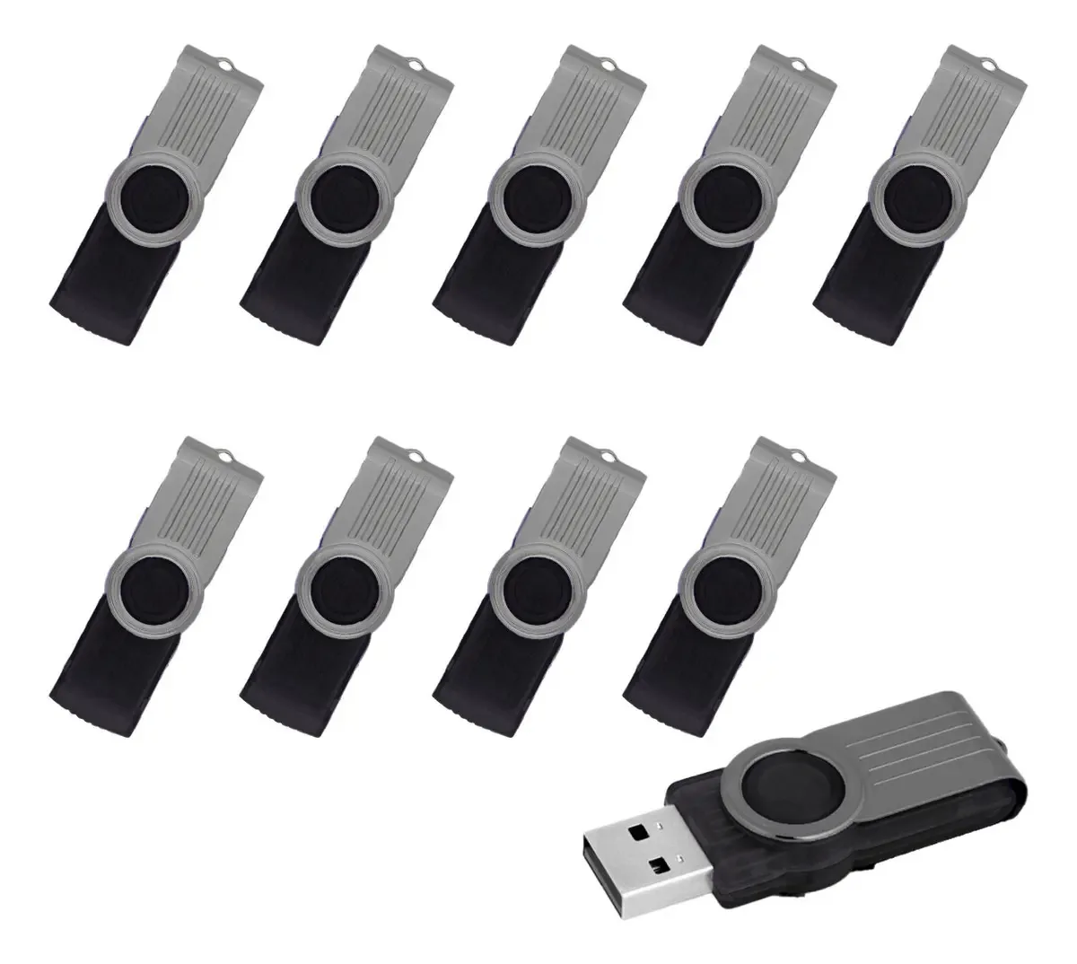 10 adaptadores de leitor de memória Micro SD Hc para memória USB, cor preta
