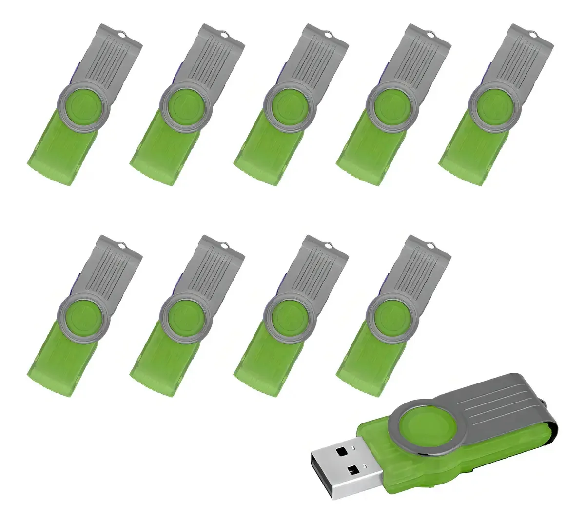 10 adaptadores de leitor de memória Micro SD Hc para memória USB, cor verde