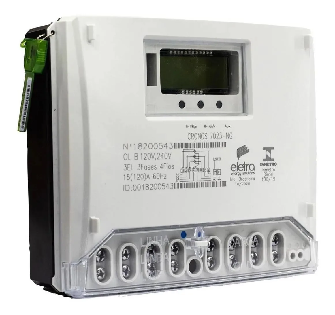 Medidor De Energia Elétrica Trifásico Eletra Cronos 7023-ng