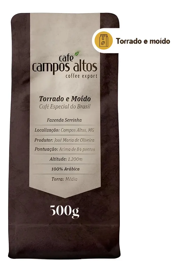 Café Especial Moído 500g 100% Arábica - Café Campos Altos