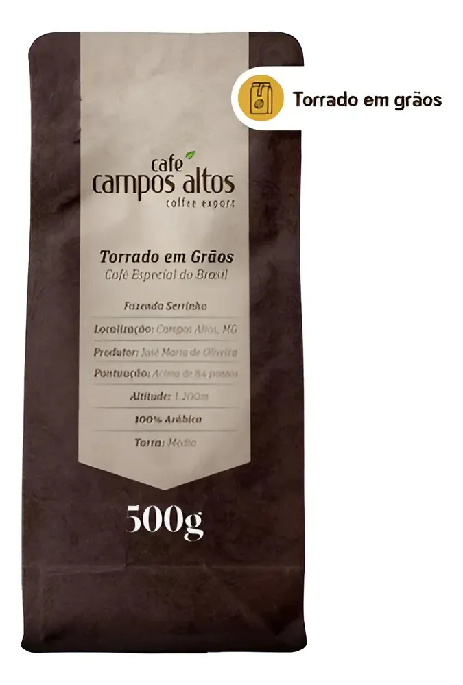 Café Especial Grão 500g 100% Arábica - Café Campos Altos
