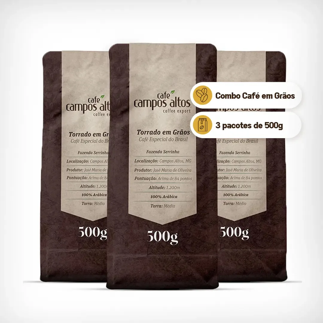 Kit Café 500g Grãos Especial Aroma Rico +84