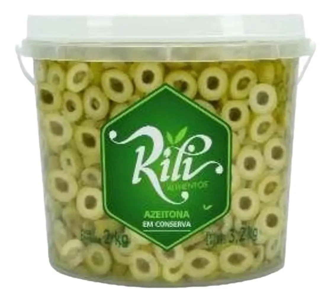 Azeitona Verde Bd Fat 1,8kg Rili 1x1,8kg