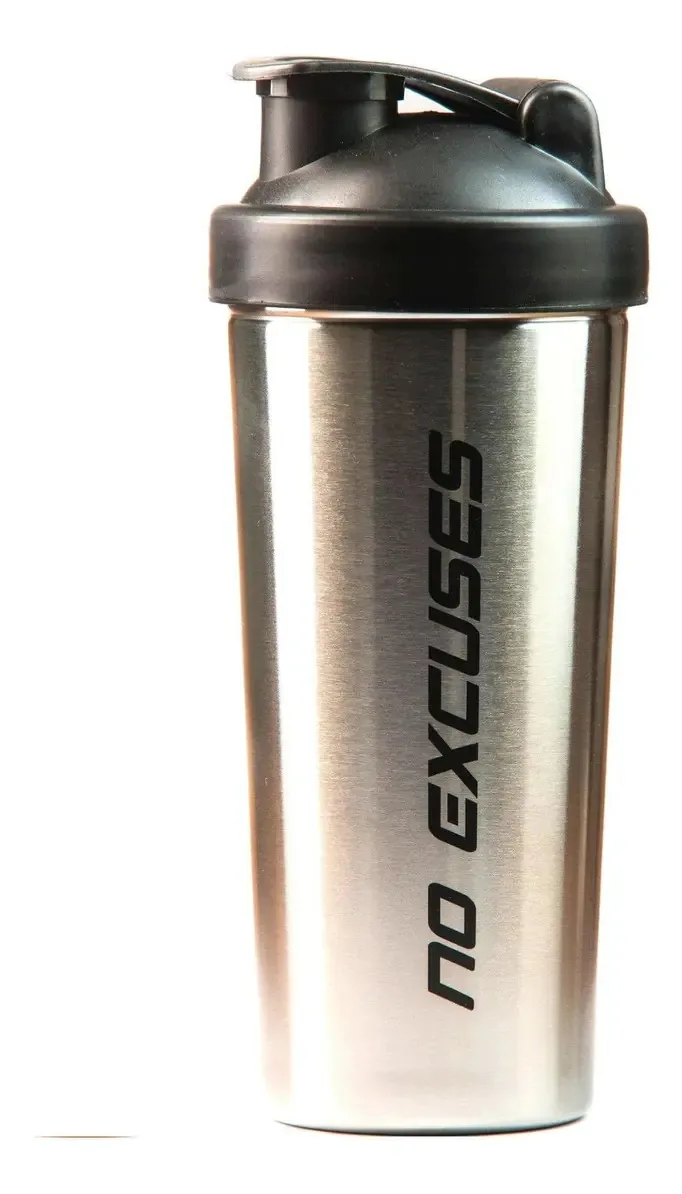 Coqueteleira Inox 750 Ml No Excuses Shakeira Para Academia