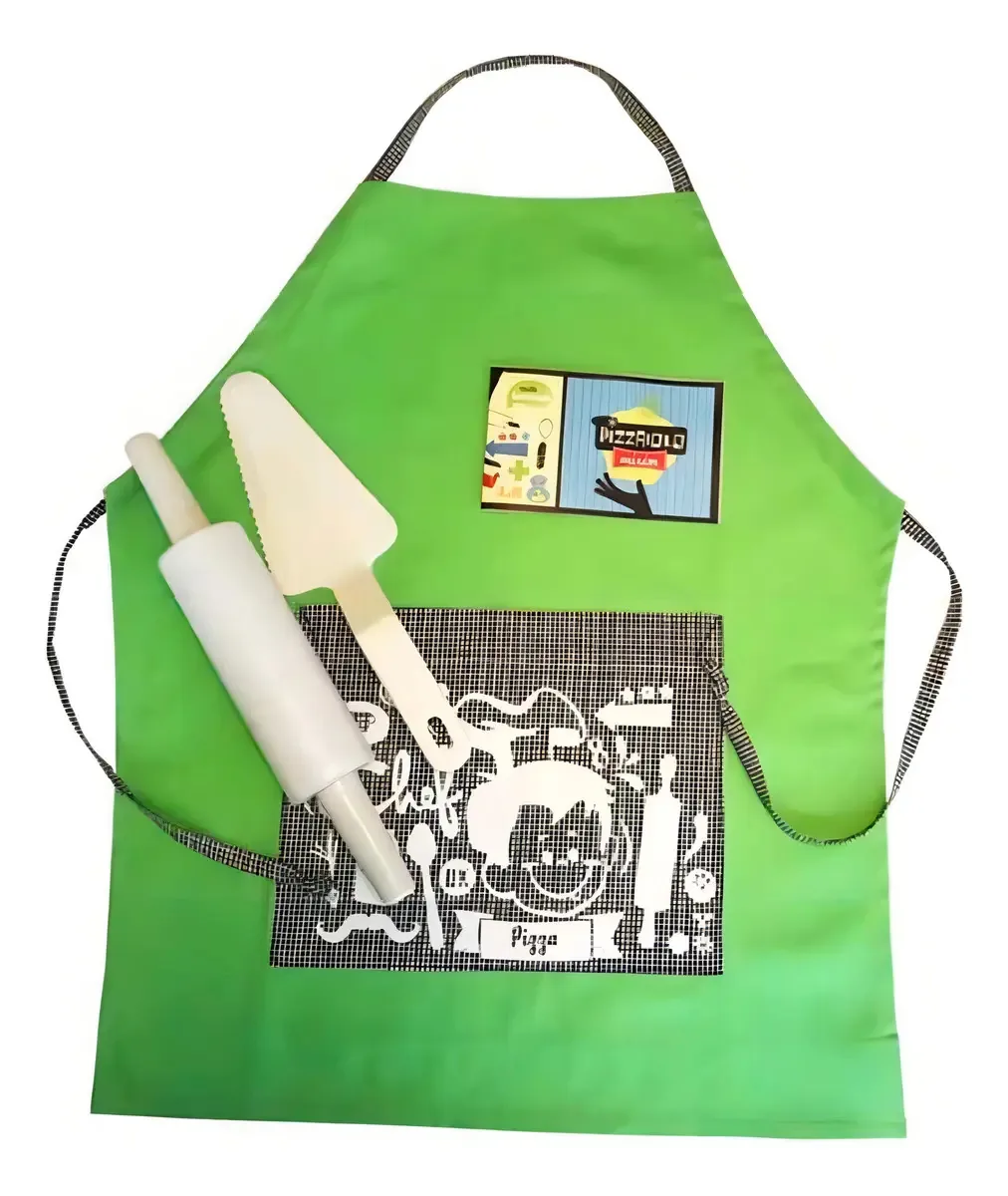 Kit Pizzaiolo Mirim Teliê Brinquedos, Kit para Brincar de Fazer Pizza