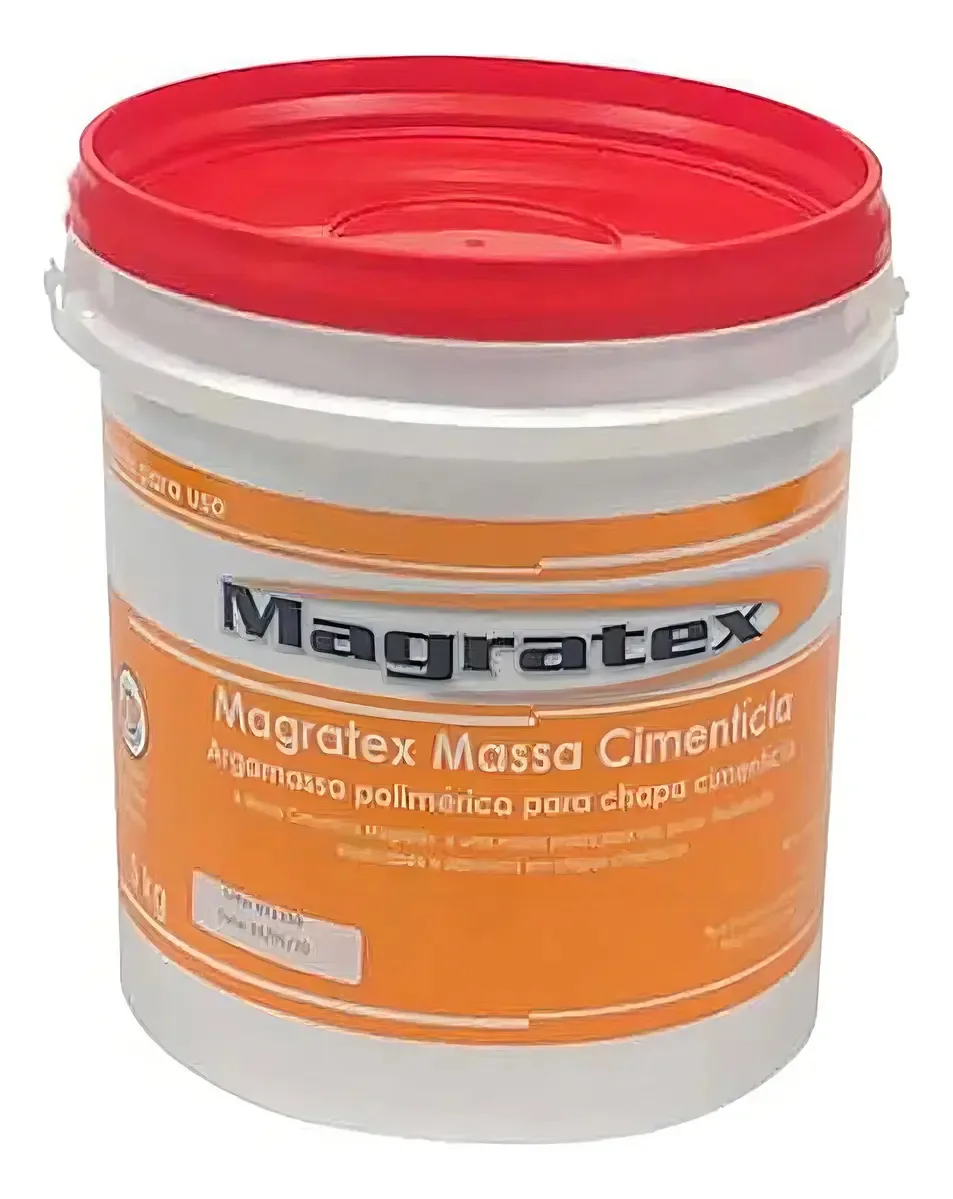 Massa Cimentícia Pronta Magratex 5kg Cinza Para Juntas De Placas Externas