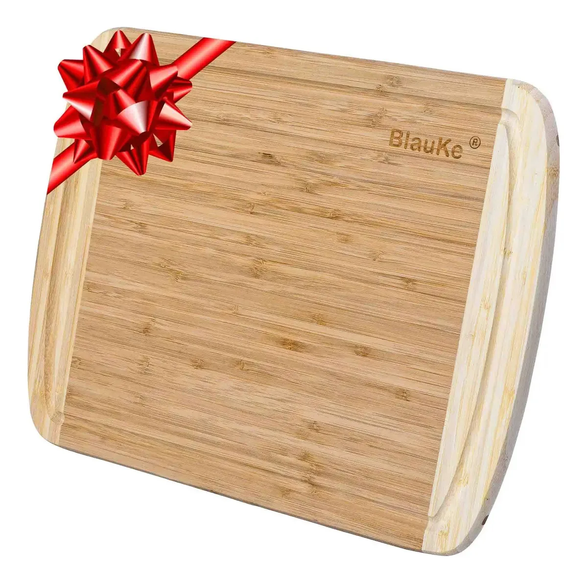 Tábua de corte de madeira para cozinha, tábua de corte grande, cor de bambu