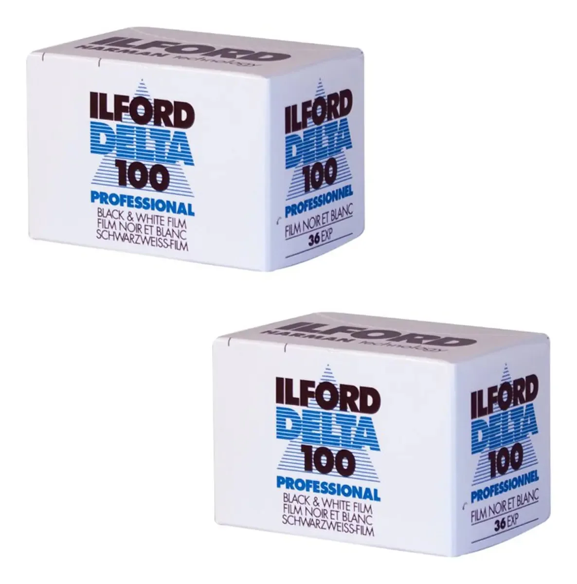 Ilford 1780624 Delta 100 Professional Película Preto-e-branco, Iso 100, 35 Mm 36-exposições, Pacote De 2