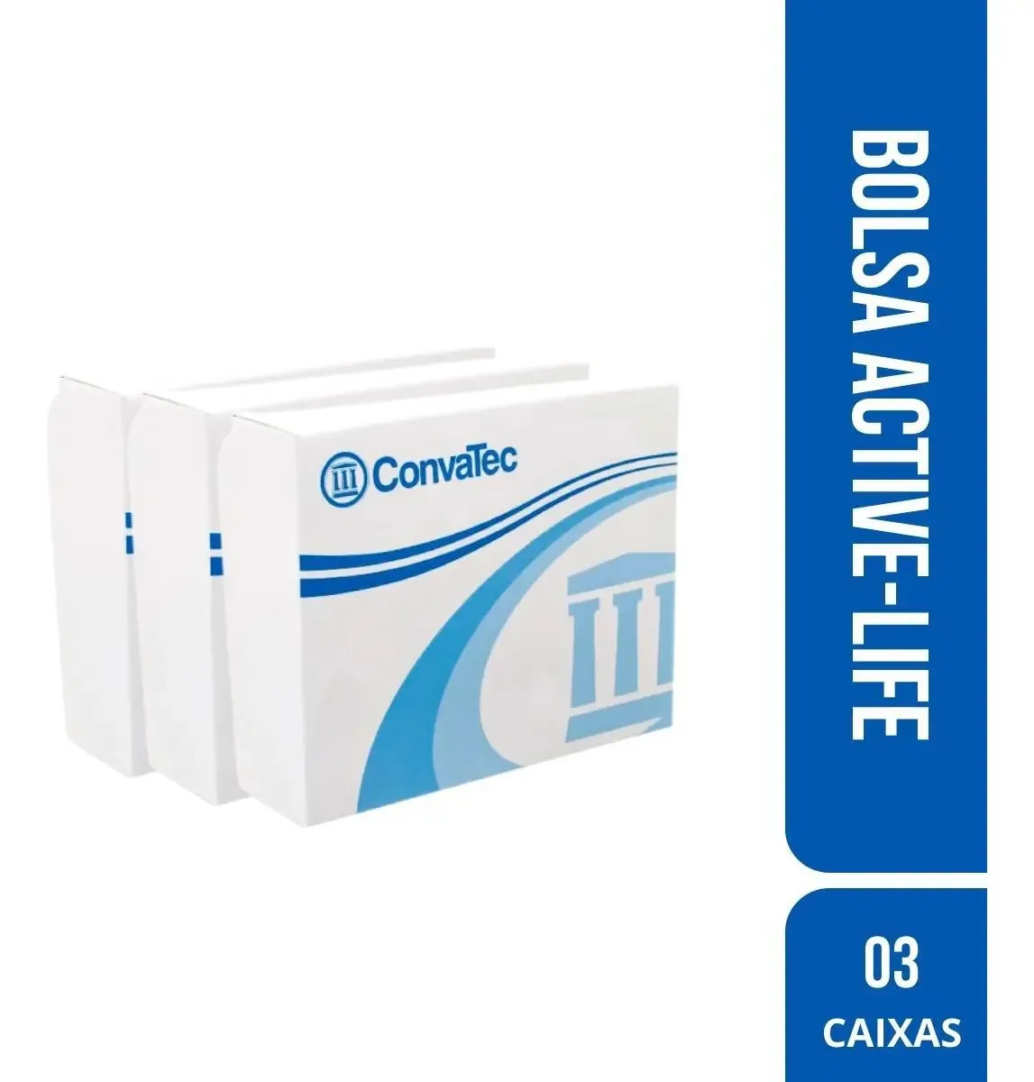 Bolsa Colostomia Active Life Opaca 19/64mm 03 Caixas C/30