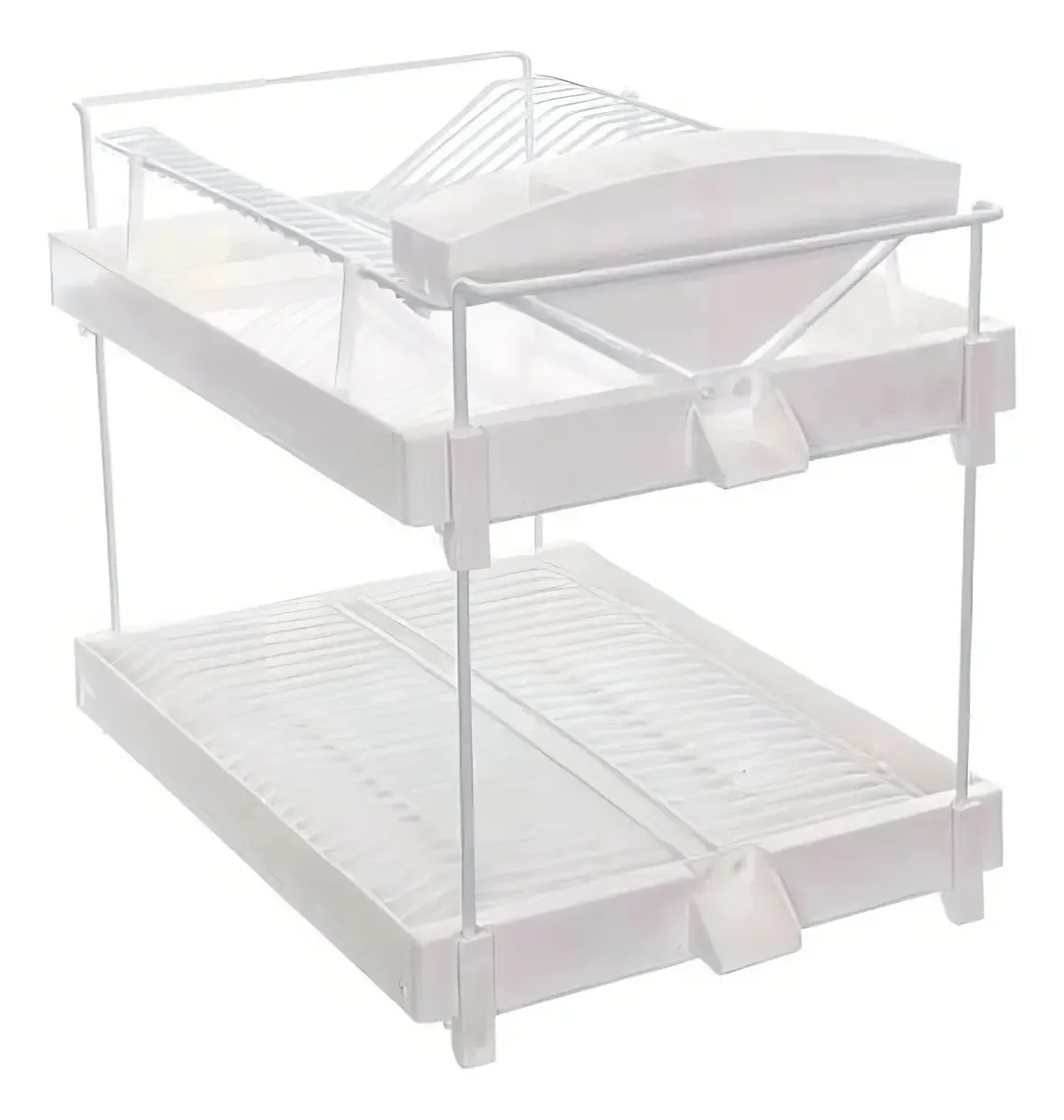 Escorredor de louça Carisma 2 Andares Porta Talheres branco