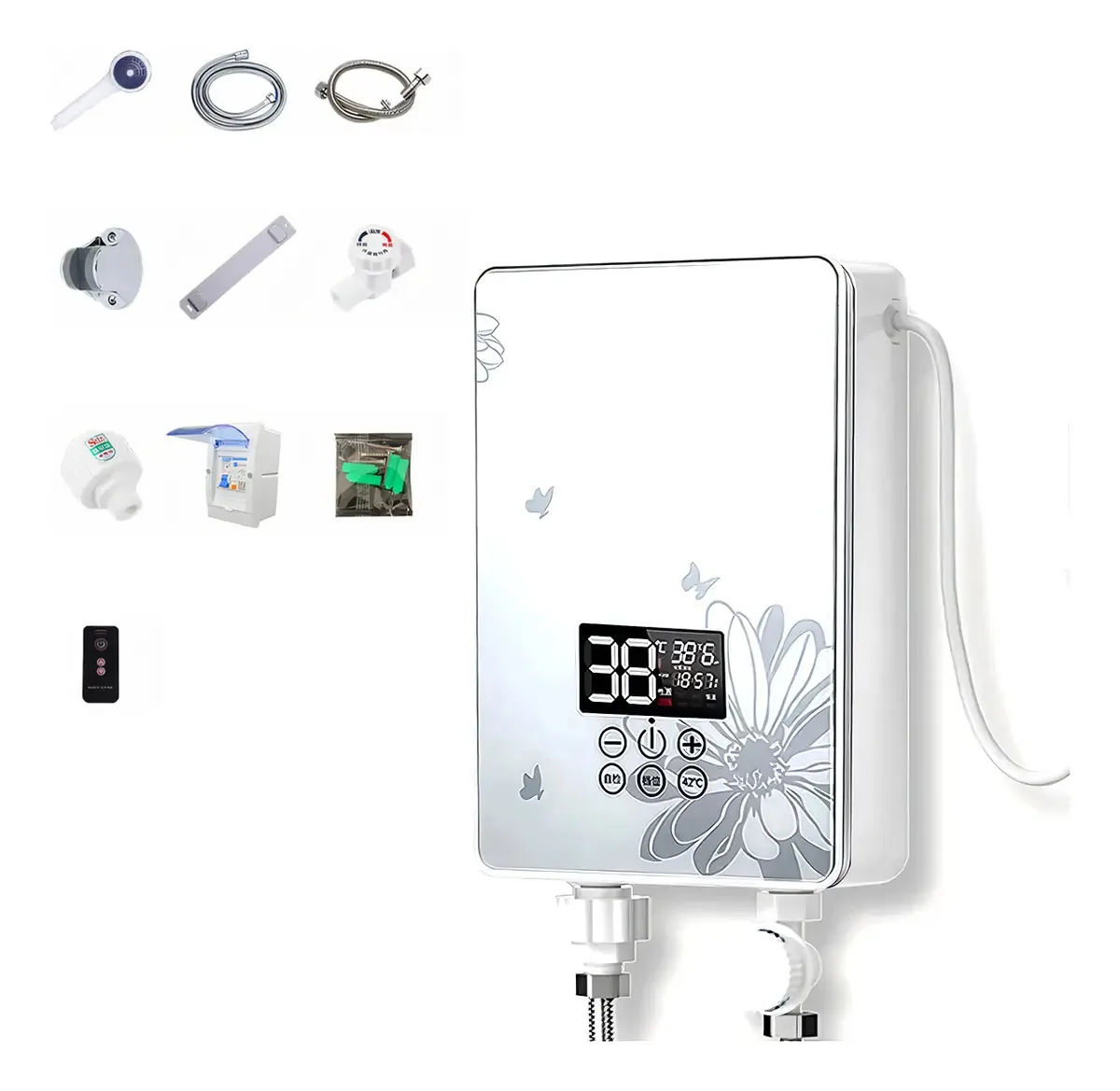 Aquecedor de água instantâneo com controle remoto de 6000W 110V