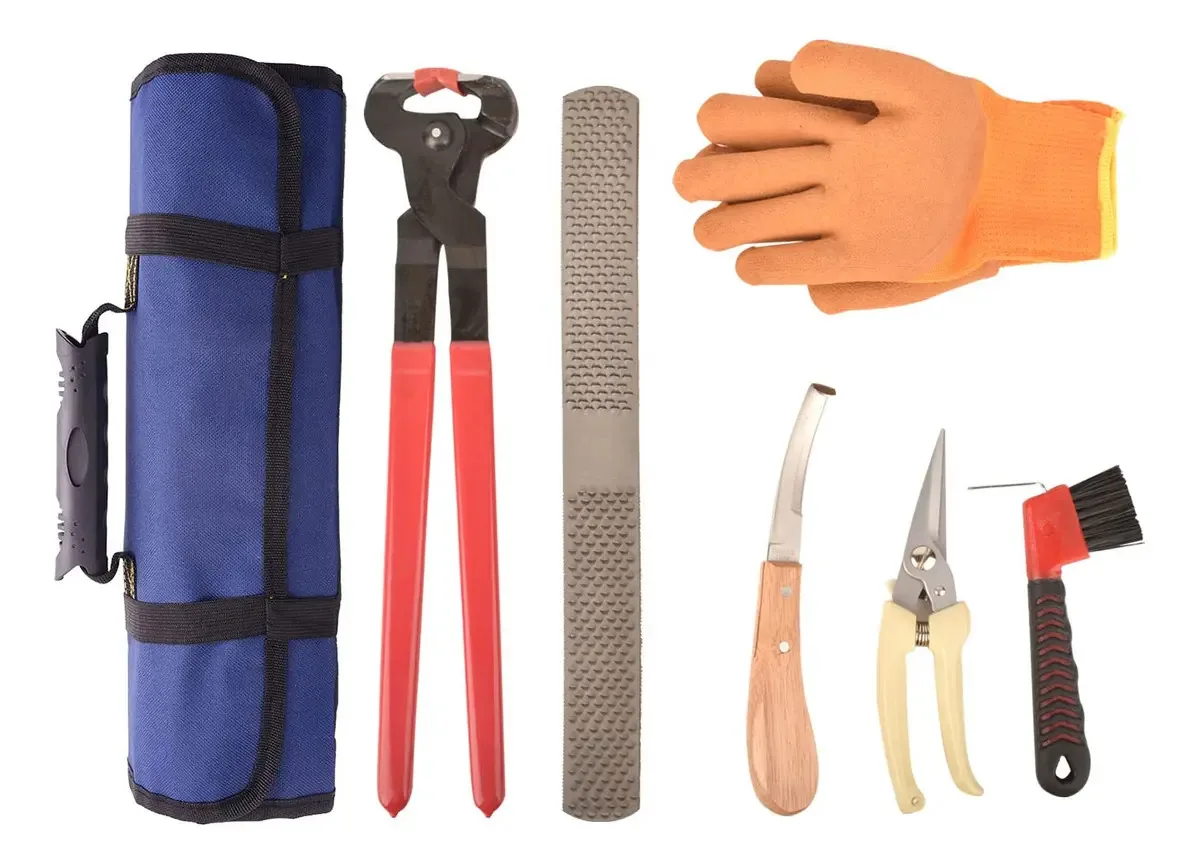 Kit de ferramentas para calçar cavalos Clip Trimming Hoof, 7 unidades