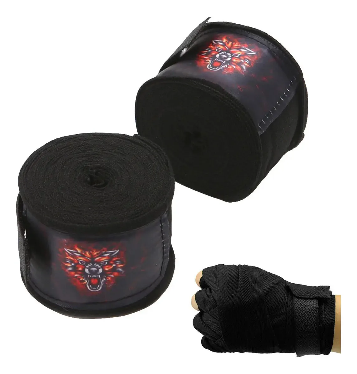 Bandagens elásticas de boxe de 5 m, bandagem de 5 m, 2 peças, ajuste de alça de luta livre com bandagens de velcro, alças elásticas respiráveis, alças marciais, bandagens de mão reutilizáveis para...
