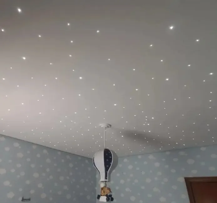 Iluminação Noite Estrelada Fibra 500 Pontos Estrelado Branco