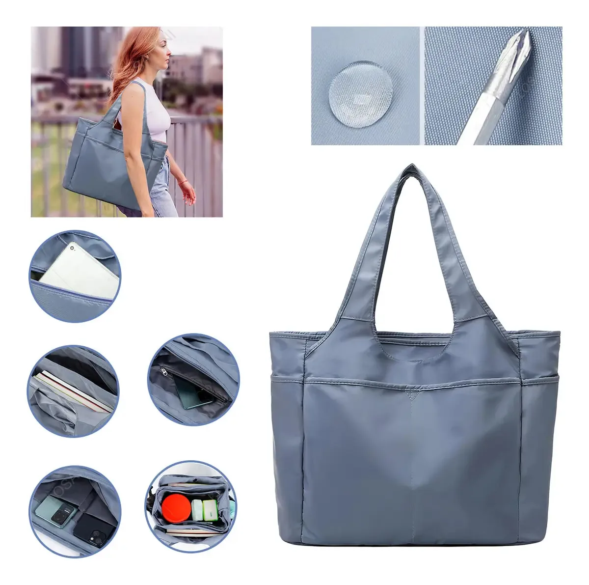 Bolsas femininas Losaitini, bolsas de ginástica e de viagem, 17 polegadas resistentes à água, de grande capacidade, resistentes ao desgaste e a vários métodos de transporte Material: tecido Oxford