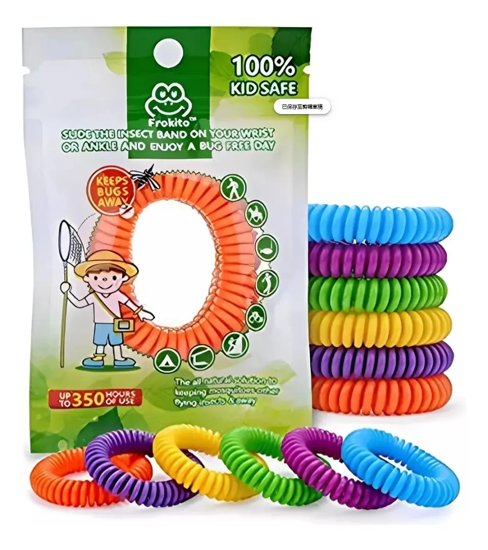 10 unidades de pulseiras espirais repelentes de mosquitos naturais, proteção contra mosquitos, feitas com óleos essenciais vegetais, antimosquitos, perfeitas para uso externo e interno