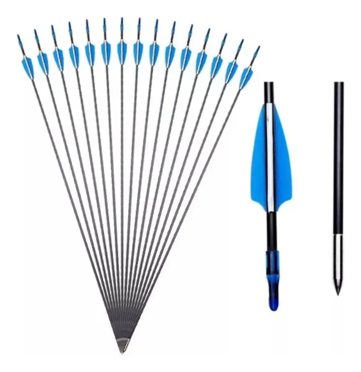 Flechas de tiro Dabeh arcos y flechas azul 80 do spine x15 unidades