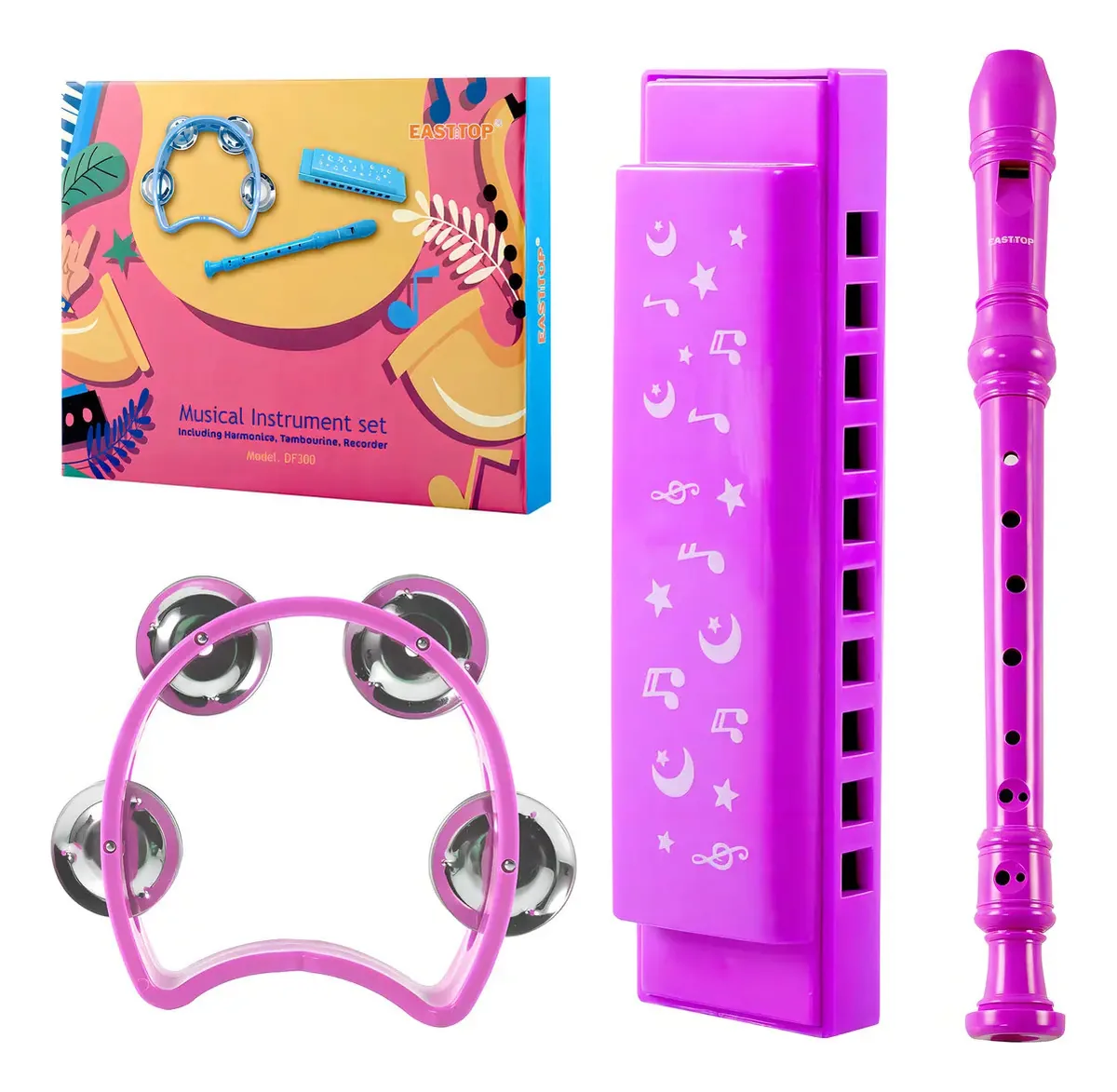 Conjunto East Top de 3 instrumentos musicais para gravador That I