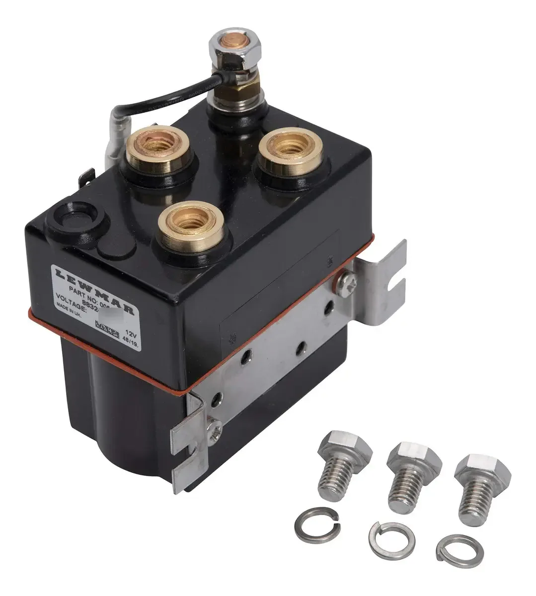 Solenóide preto de dupla direção de 12V