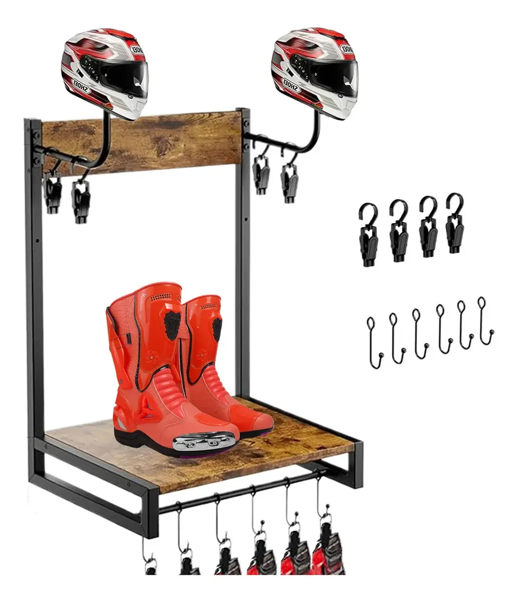 Suportes de parede para porta-capacetes para motocicletas e bicicletas