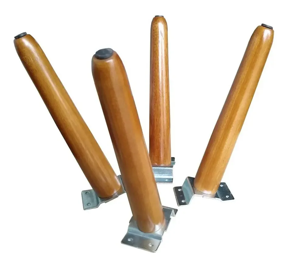 Kit 4 Pés Palito de Madeira para Móveis, 30cm – Navega Móveis