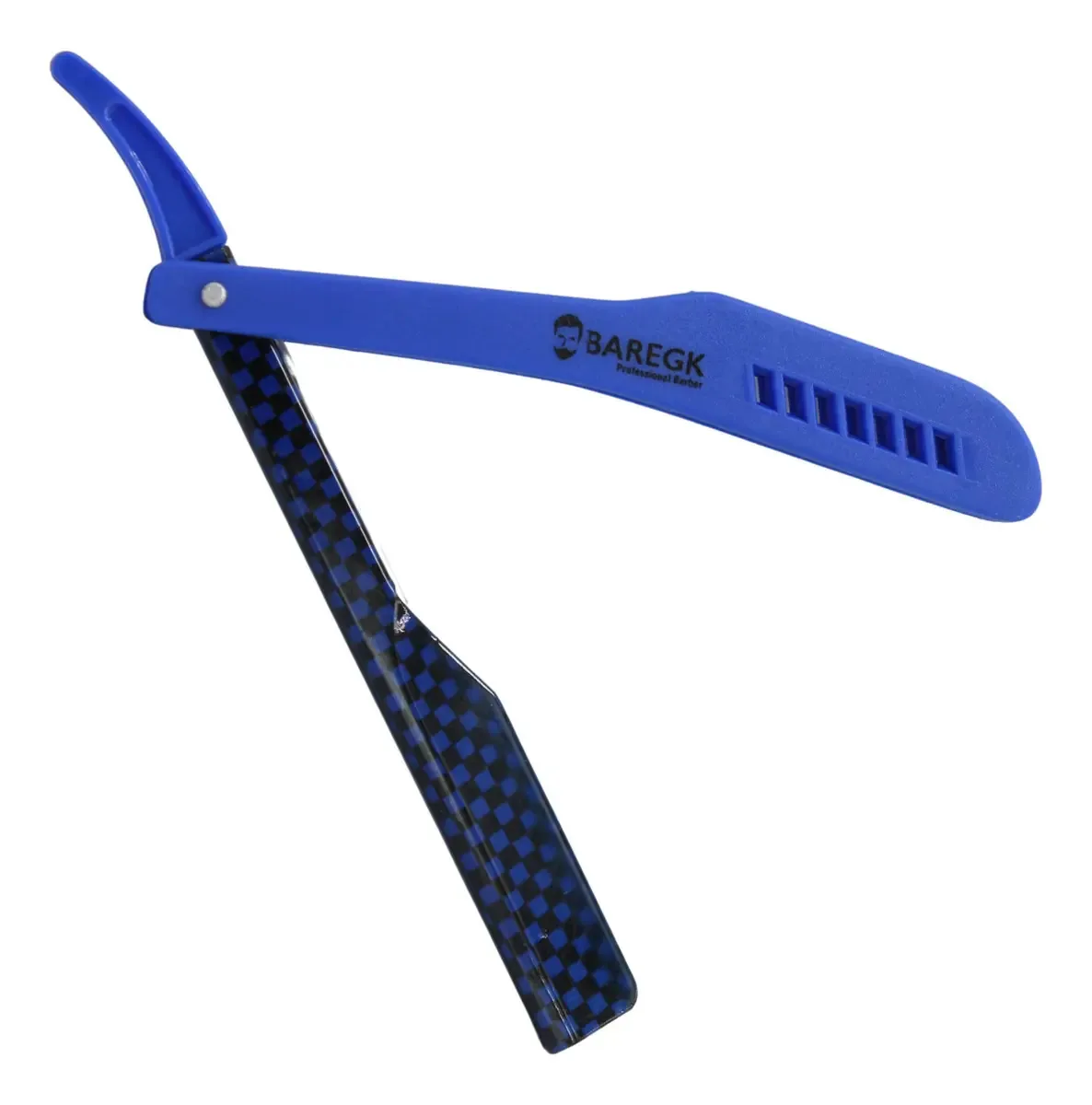 Suporte de faca para barbear barbas, barbear, barbear, barbear. Cor azul