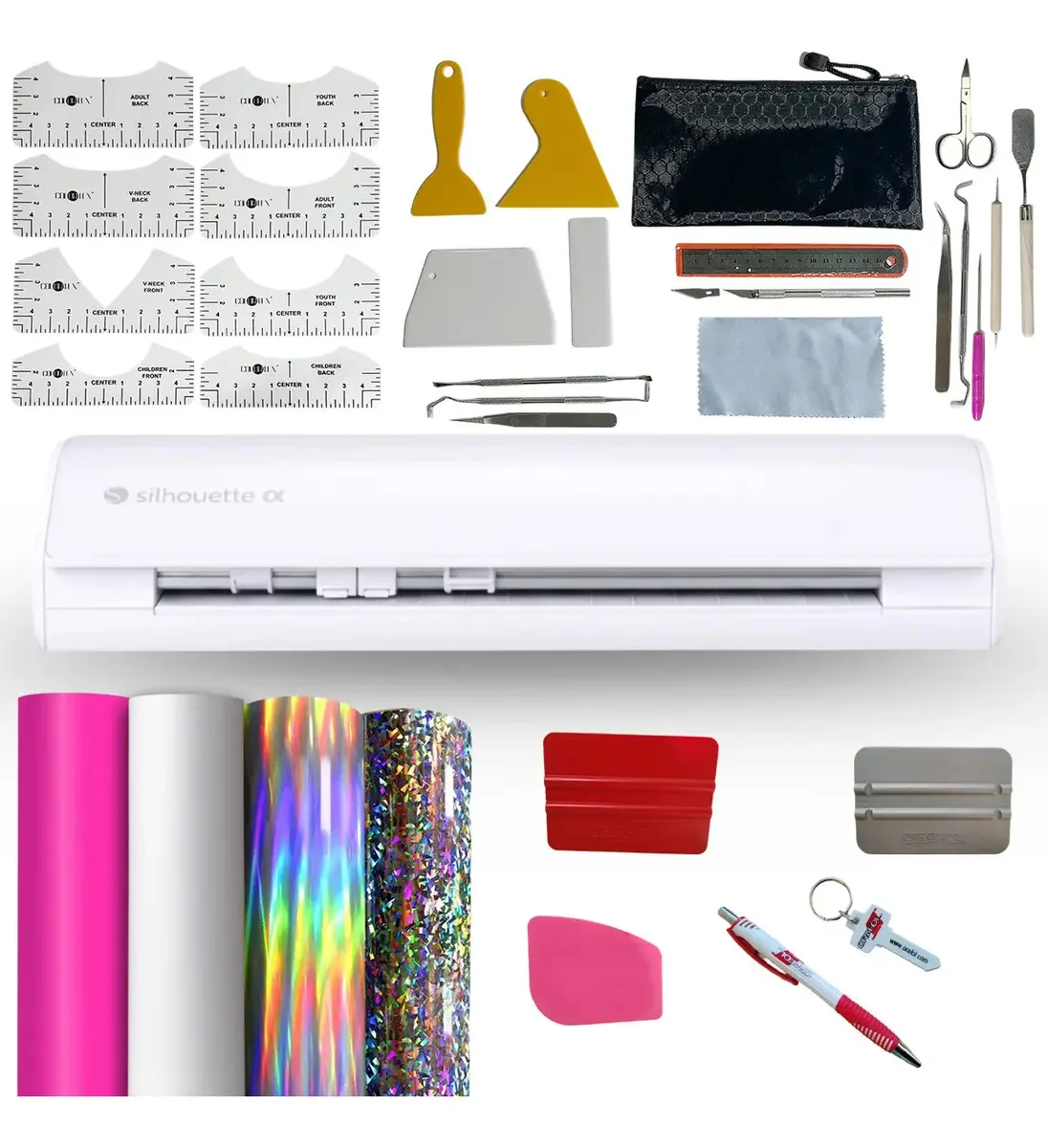Combinação têxtil de plotter de corte Silhouette Cameo 5 Alpha Bco