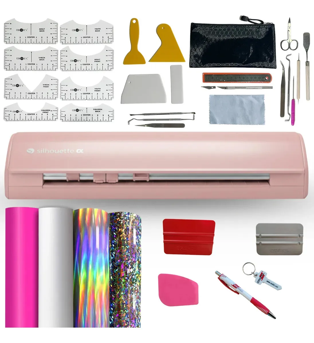 Combinação têxtil de plotter de corte Silhouette Cameo 5 Alpha Pink