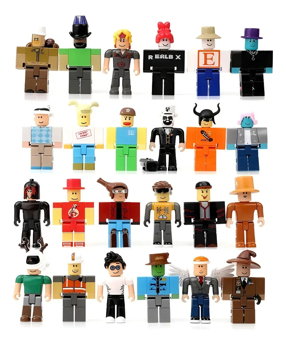 Conjunto Reimay de 24 bonecos de ação Roblox | Coleção de personagens para jogos e coleções | Feito de plástico durável e não tóxico | Altura de aproximadamente 5 a 7 cm | Ideal para presentes e...