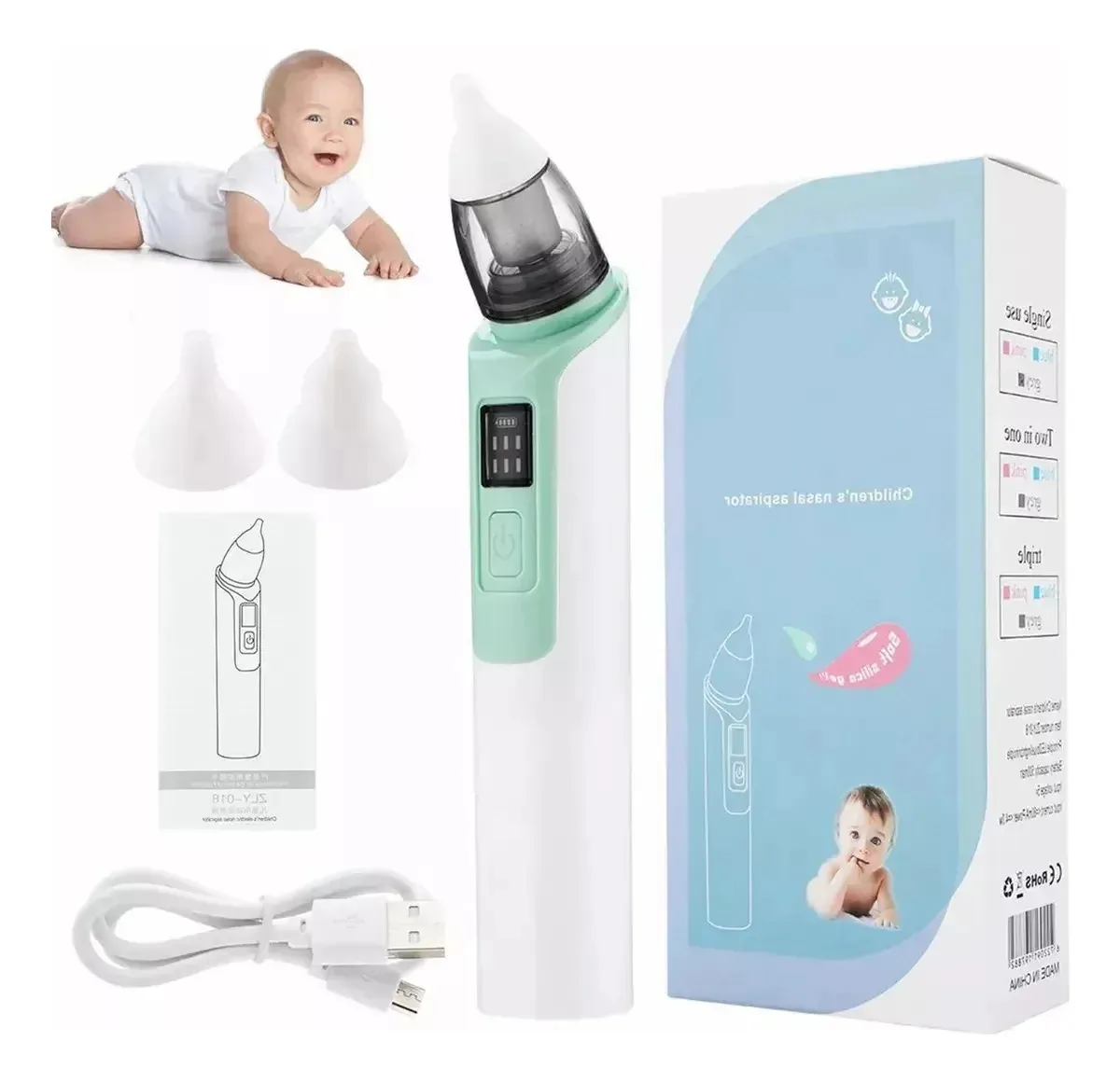 Limpador elétrico de aspirador nasal Reimay com 6 níveis