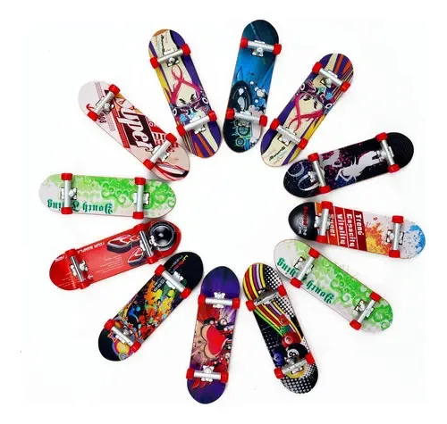 Brinquedo de skate infantil Fingerboard de 12 Mini Finger Skates
