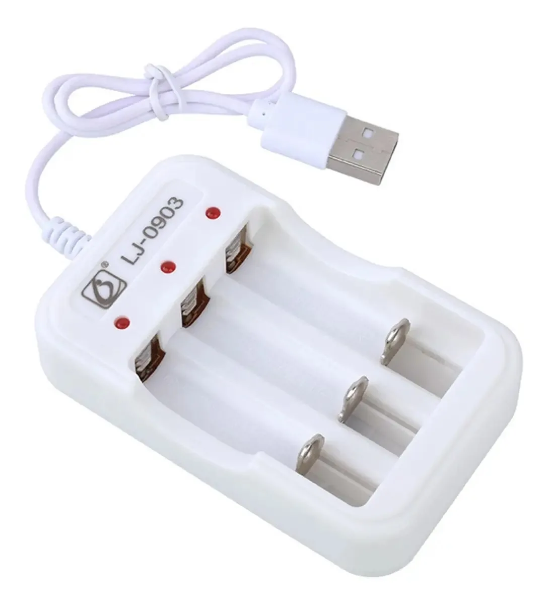 Carregador Inteligente De Bateria De 3 Slots Usb Nicd-nimh Carregador Inteligente Com Proteção Segura Maior Eficiência De Carga 3 Canais Usb Nicd-nimh Bateria Carregador Inteligente Proteção Segura