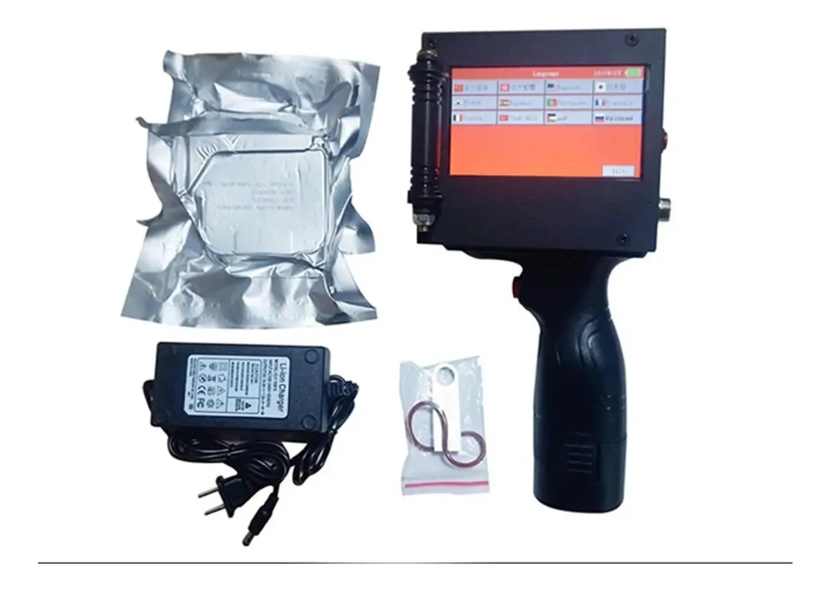 Impressora portátil, impressora a jato de tinta portátil de 50,8 mm, logotipo portátil, código QR, número de código de barras, impressão de caracteres de grande formato para máquina de codificação D