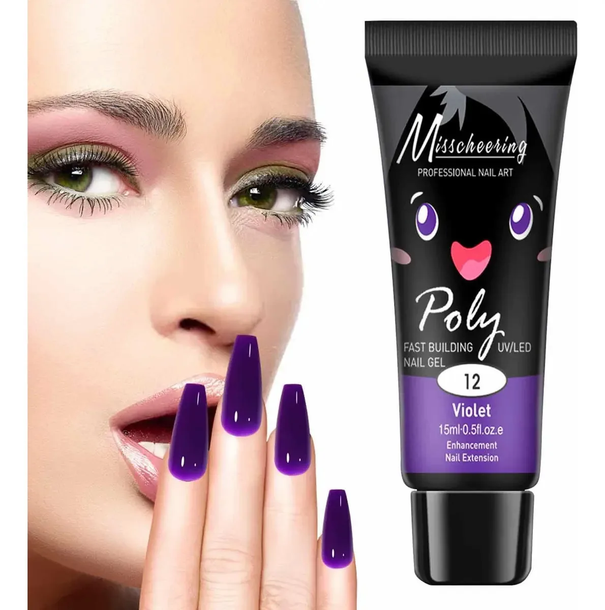 Gel de extensão de unhas Ainichi Salon | Gel Women Nail Builders Gel para casa, escritório, loja, géis de unhas com curadoria de LED UV para iniciantes e profissionais