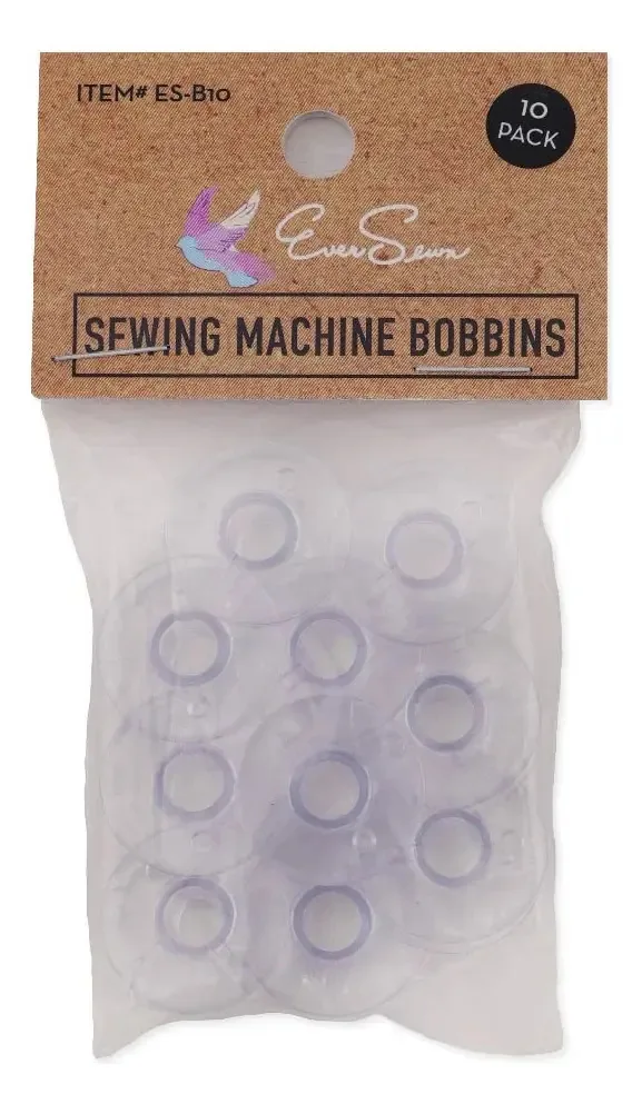 Eversewn - Bobinas para máquina de costura, pacote com 10, entre cores transparentes