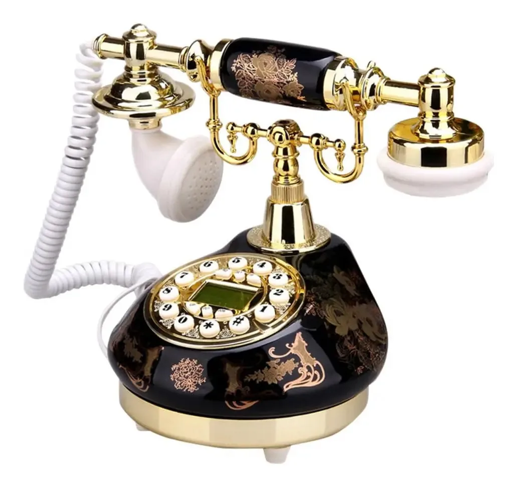Telefone fixo Telpal à moda antiga e antiga da Telpal