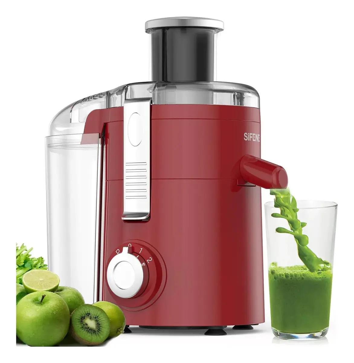 Espremedor centrífugo compacto para vegetais e frutas vermelhas