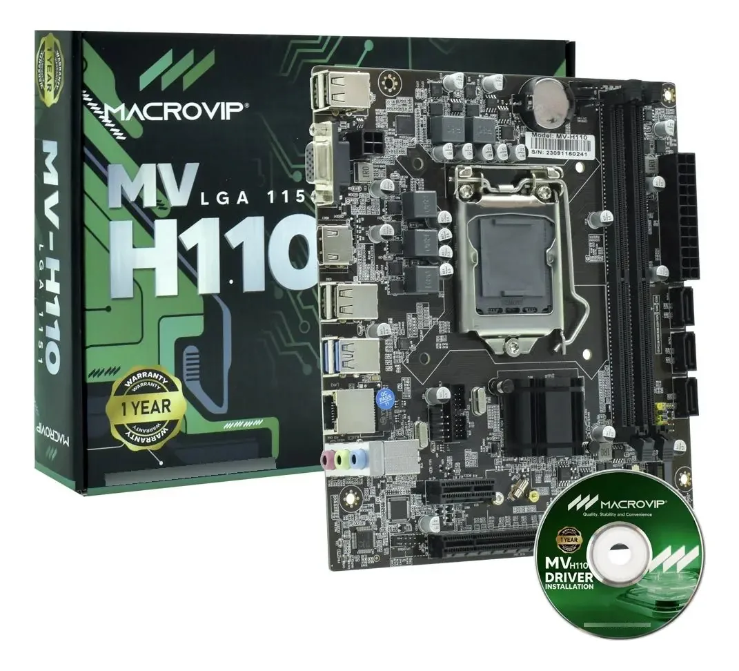 Placa Mae Macrovip Mv-h110 Lga 1151