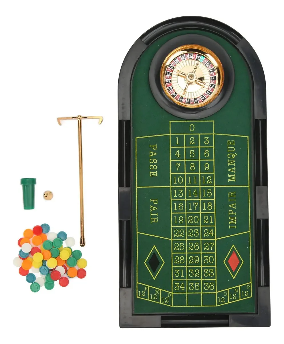 Jogo de roleta de cassino para quatro pessoas, emocionante e divertido, mini-roleta, jogo de bebida, jogo de roleta, bar doméstico, festa de aniversário multijogo, bebidas e atividades