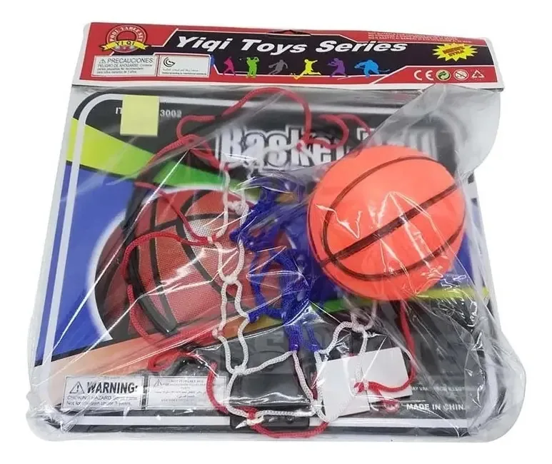 Cesta de basquete de plástico Cardboard + Ball - Tomato